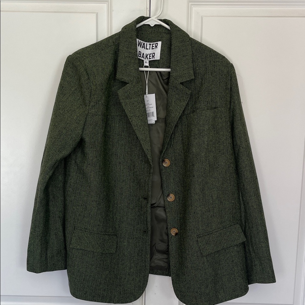 Walter Baker Olive Textured Blazer